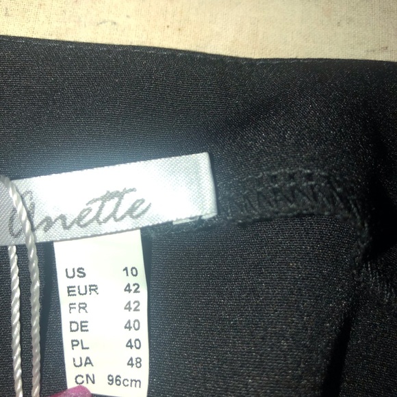 Anette black wrap A line dress - Picture 9 of 10